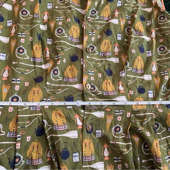 Retro Style Vintage Reproduction “Un-Happy Camper” Button Down Shirt Dress. - Picture 5 of 5